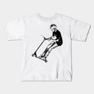 Getting Air - Scooter Boy Kids T-Shirt